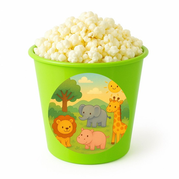 Balde de Pipoca Personalizado Infantil Animais Selvagens - Imagem 5