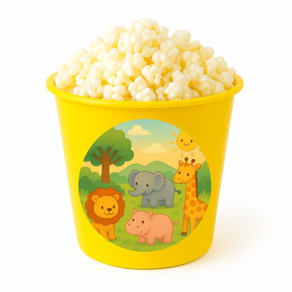 Balde de Pipoca Personalizado Infantil Animais Selvagens - Imagem 4