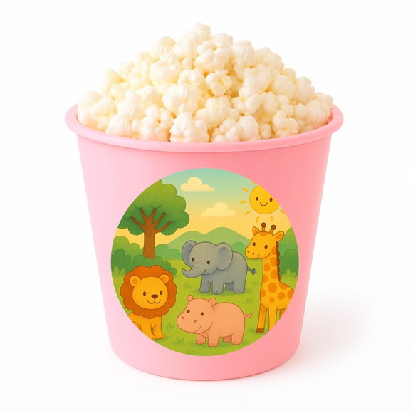Balde de Pipoca Personalizado Infantil Animais Selvagens - Imagem 3