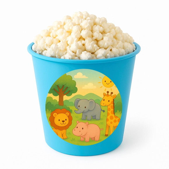 Balde de Pipoca Personalizado Infantil Animais Selvagens - Imagem 2
