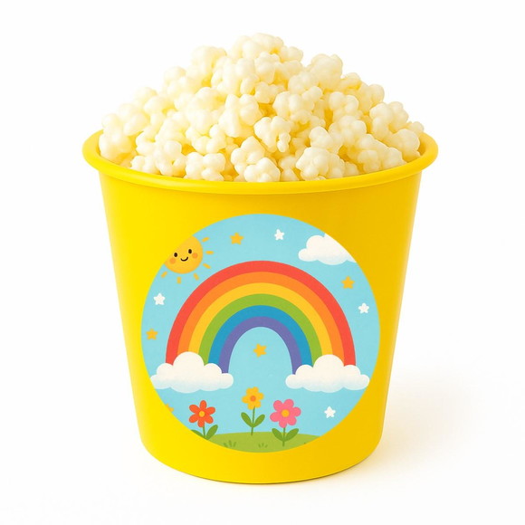 Balde de Pipoca Personalizado Infantil Arco-íris - Imagem 4