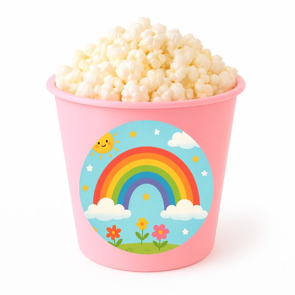 Balde de Pipoca Personalizado Infantil Arco-íris - Imagem 3
