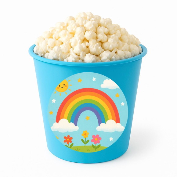 Balde de Pipoca Personalizado Infantil Arco-íris - Imagem 2