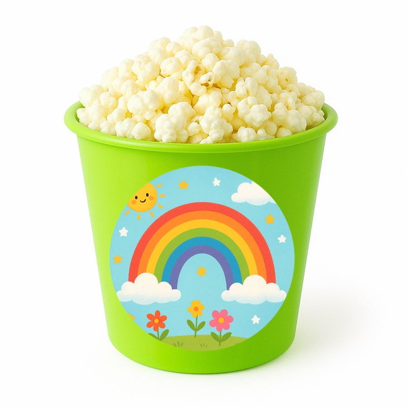 Balde de Pipoca Personalizado Infantil Arco-íris - Imagem 5