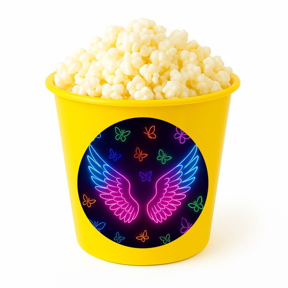 Balde de Pipoca Personalizado Infantil Asas Neon - Imagem 3