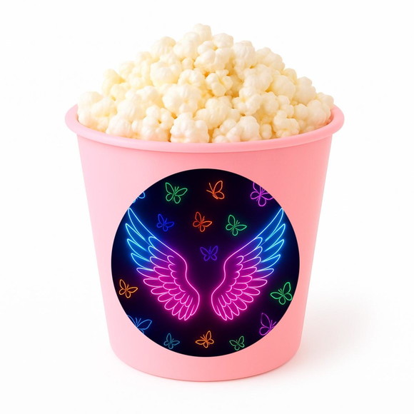 Balde de Pipoca Personalizado Infantil Asas Neon - Imagem 2