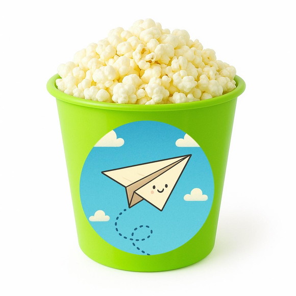 Balde de Pipoca Personalizado Infantil Aviãozinho de Papel - Imagem 5