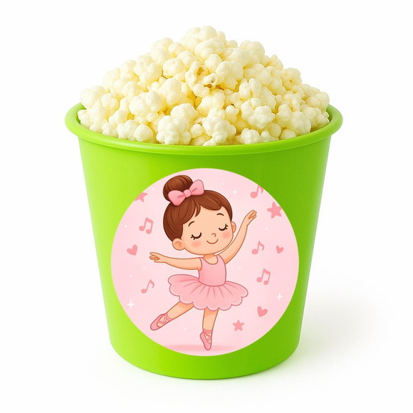 Balde de Pipoca Personalizado Infantil Bailarina - Imagem 5