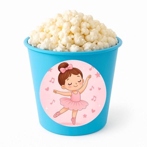 Balde de Pipoca Personalizado Infantil Bailarina - Imagem 2