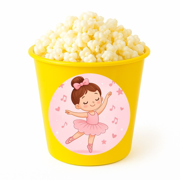 Balde de Pipoca Personalizado Infantil Bailarina - Imagem 4