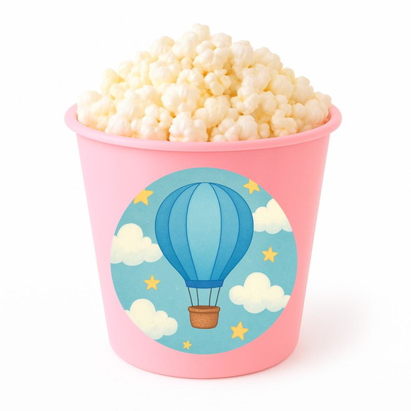 Balde de Pipoca Personalizado Infantil Balão de Ar Azul - Imagem 3