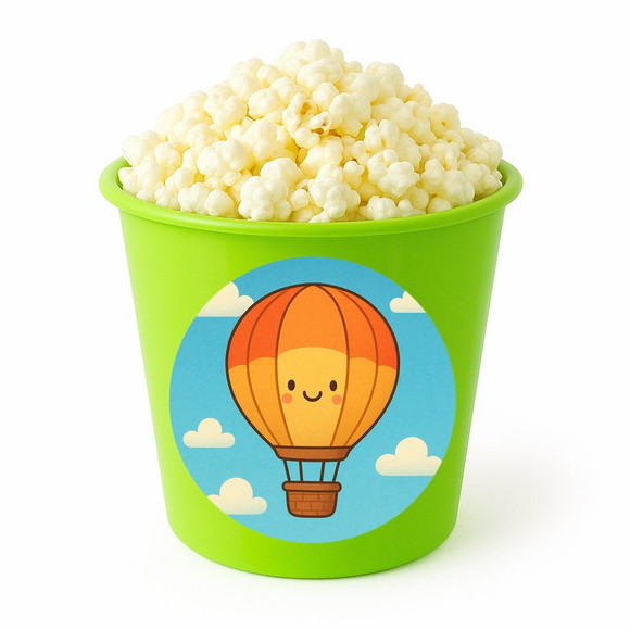Balde de Pipoca Personalizado Infantil Balão de Ar Quente - Imagem 5