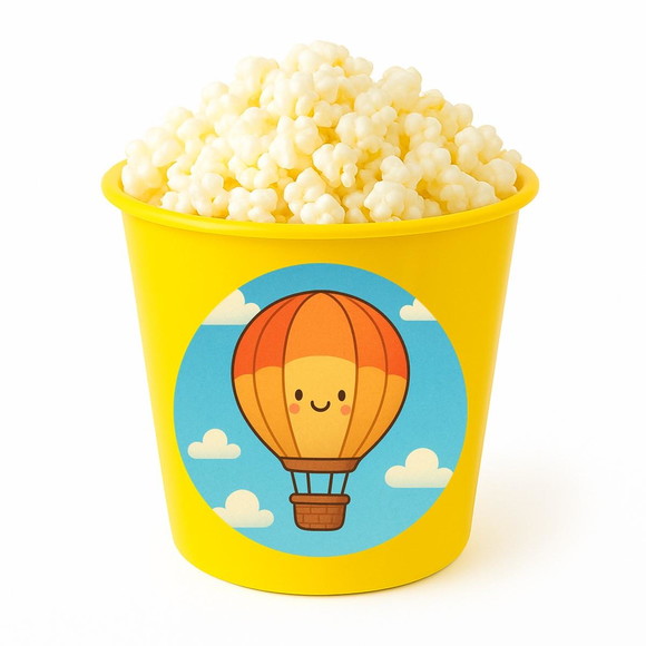 Balde de Pipoca Personalizado Infantil Balão de Ar Quente - Imagem 4