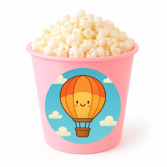 Balde de Pipoca Personalizado Infantil Balão de Ar Quente - Imagem 3