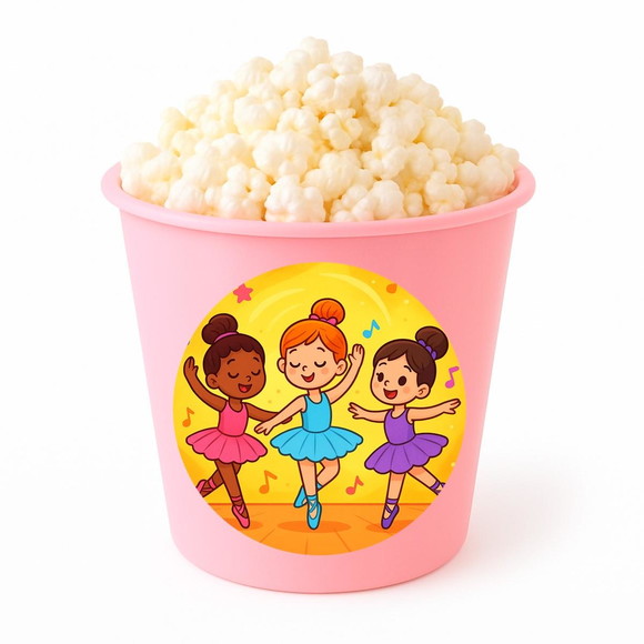 Balde de Pipoca Personalizado Infantil Balé - Imagem 3