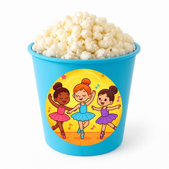 Balde de Pipoca Personalizado Infantil Balé - Imagem 2