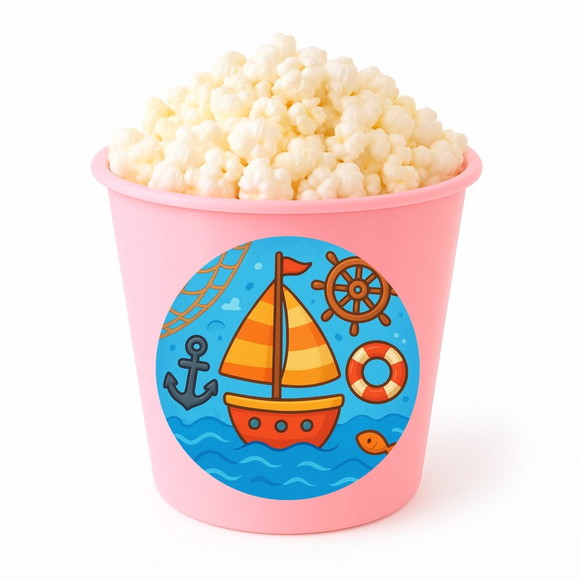Balde de Pipoca Personalizado Infantil Barquinho - Imagem 3