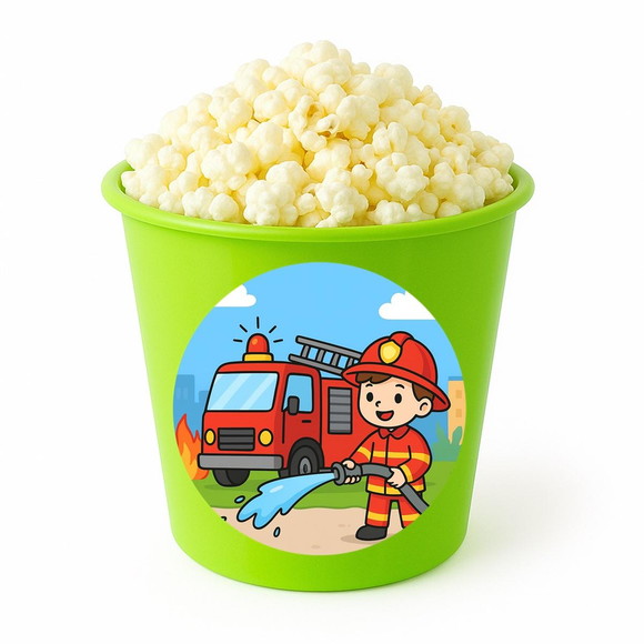 Balde de Pipoca Personalizado Infantil Bombeiros - Imagem 5