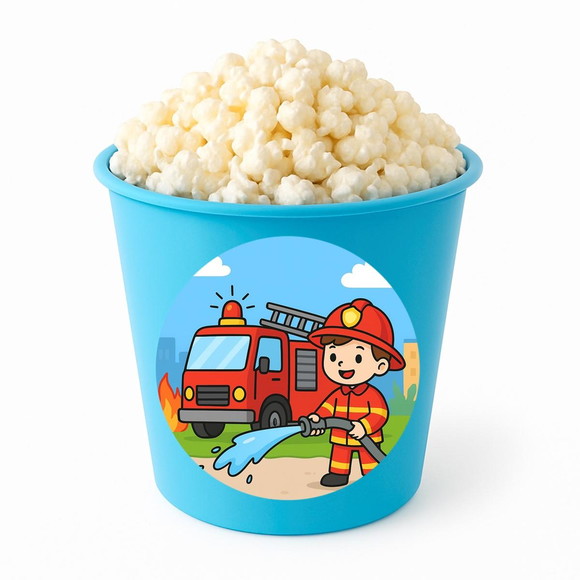 Balde de Pipoca Personalizado Infantil Bombeiros - Imagem 2