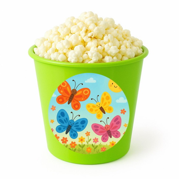 Balde de Pipoca Personalizado Infantil Borboletas - Imagem 5