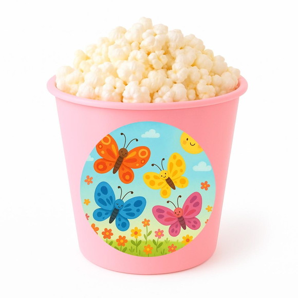 Balde de Pipoca Personalizado Infantil Borboletas - Imagem 3
