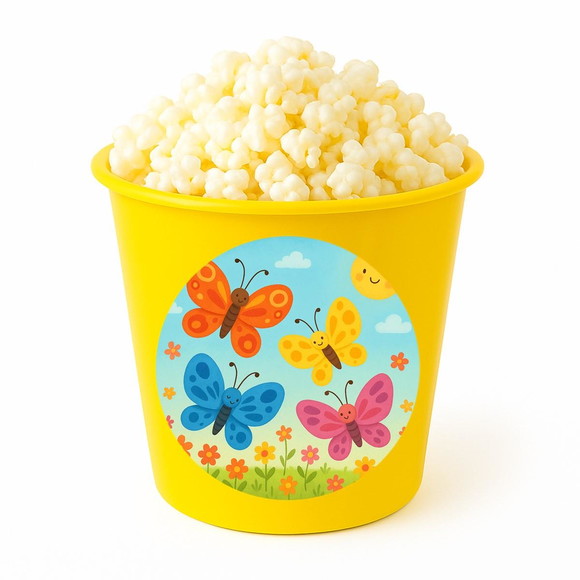 Balde de Pipoca Personalizado Infantil Borboletas - Imagem 4