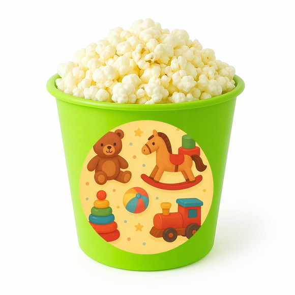 Balde de Pipoca Personalizado Infantil Brinquedos Clássicos - Imagem 5