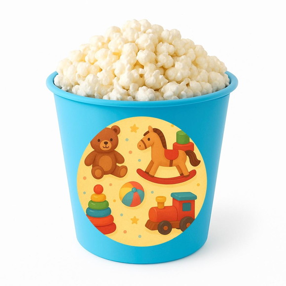 Balde de Pipoca Personalizado Infantil Brinquedos Clássicos - Imagem 2