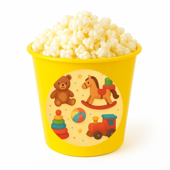 Balde de Pipoca Personalizado Infantil Brinquedos Clássicos - Imagem 4