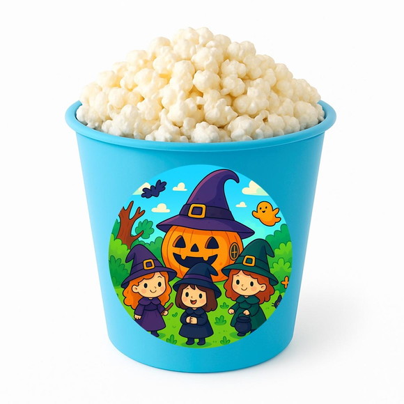 Balde de Pipoca Personalizado Infantil Bruxinhas Fofas - Imagem 2