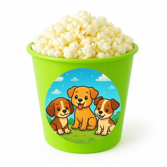 Balde de Pipoca Personalizado Infantil Cachorrinhos - Imagem 5