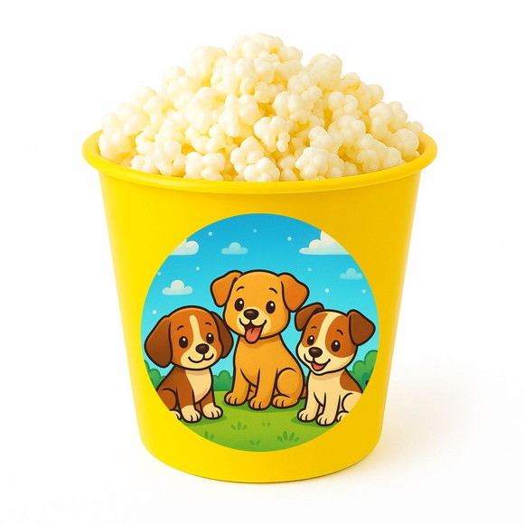 Balde de Pipoca Personalizado Infantil Cachorrinhos - Imagem 4
