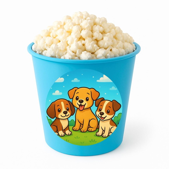 Balde de Pipoca Personalizado Infantil Cachorrinhos - Imagem 2
