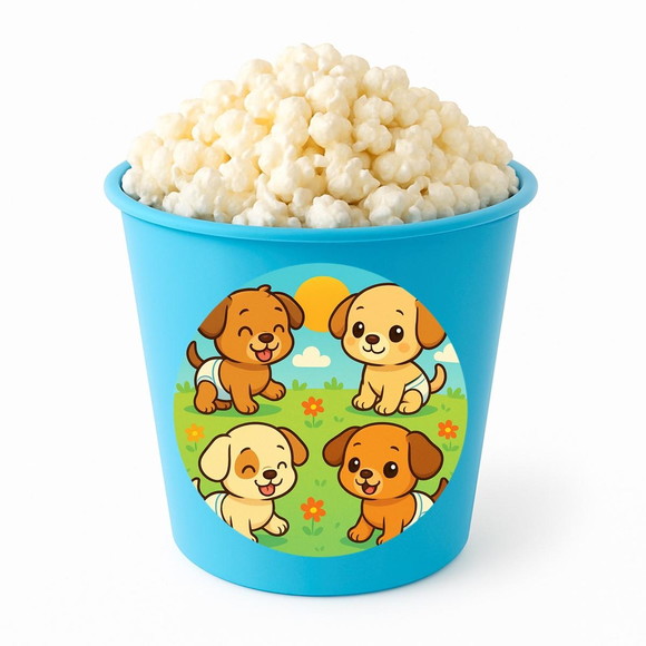 Balde de Pipoca Personalizado Infantil Cachorrinhos Baby - Imagem 2