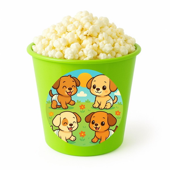 Balde de Pipoca Personalizado Infantil Cachorrinhos Baby - Imagem 5