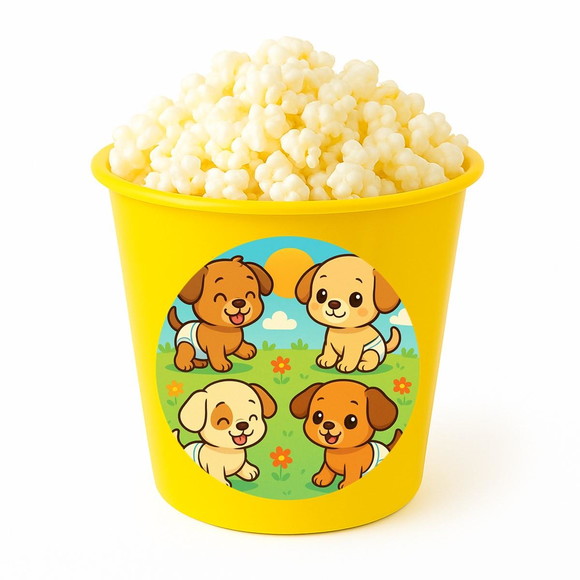 Balde de Pipoca Personalizado Infantil Cachorrinhos Baby - Imagem 4