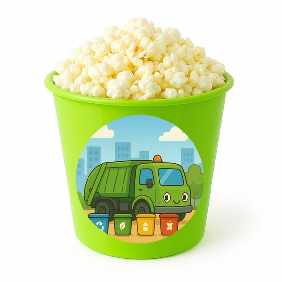 Balde de Pipoca Personalizado Infantil Caminhão de Lixo - Imagem 5
