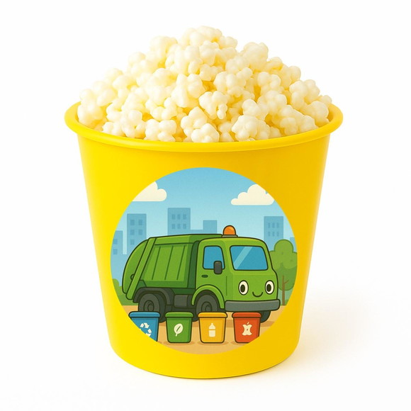 Balde de Pipoca Personalizado Infantil Caminhão de Lixo - Imagem 4
