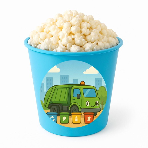 Balde de Pipoca Personalizado Infantil Caminhão de Lixo - Imagem 2