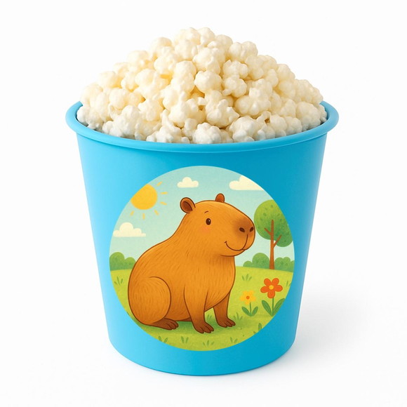 Balde de Pipoca Personalizado Infantil Capivara - Imagem 2