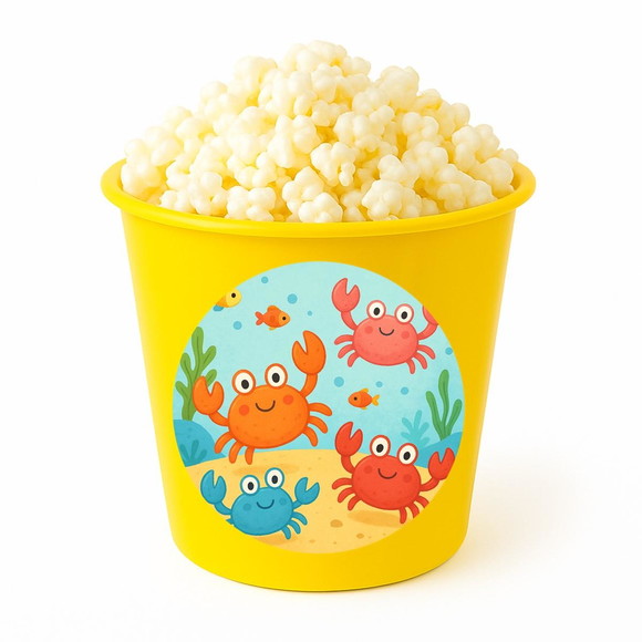Balde de Pipoca Personalizado Infantil Caranguejinhos - Imagem 4