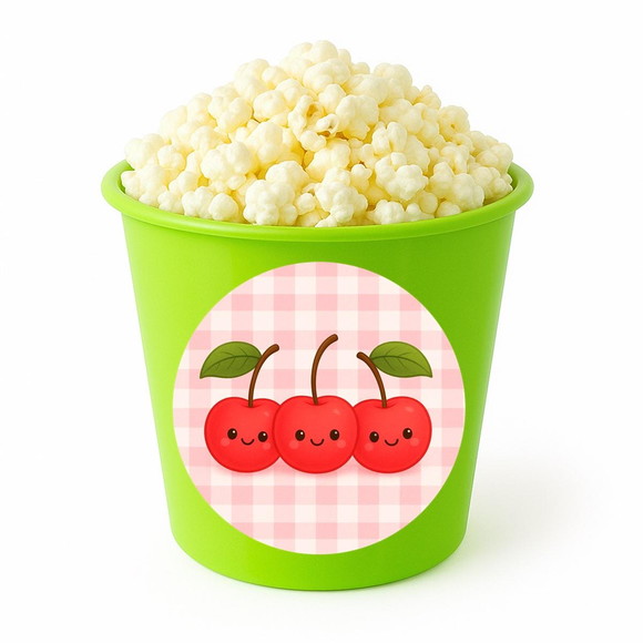 Balde de Pipoca Personalizado Infantil Cerejinha - Imagem 5