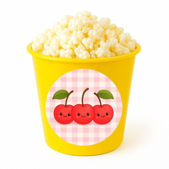 Balde de Pipoca Personalizado Infantil Cerejinha - Imagem 4