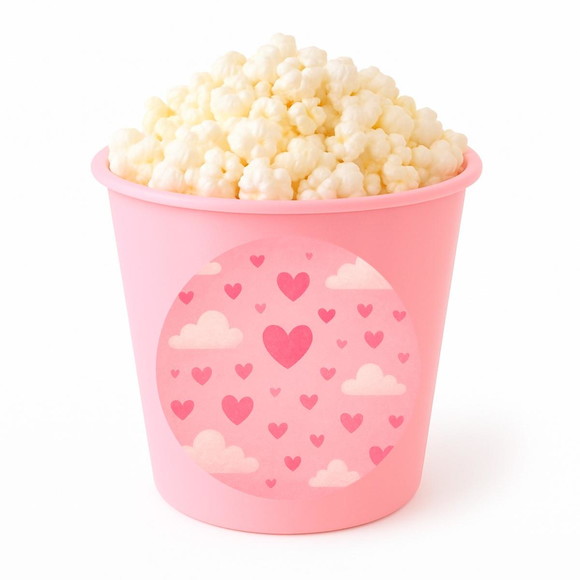 Balde de Pipoca Personalizado Infantil Céu Rosa - Imagem 3