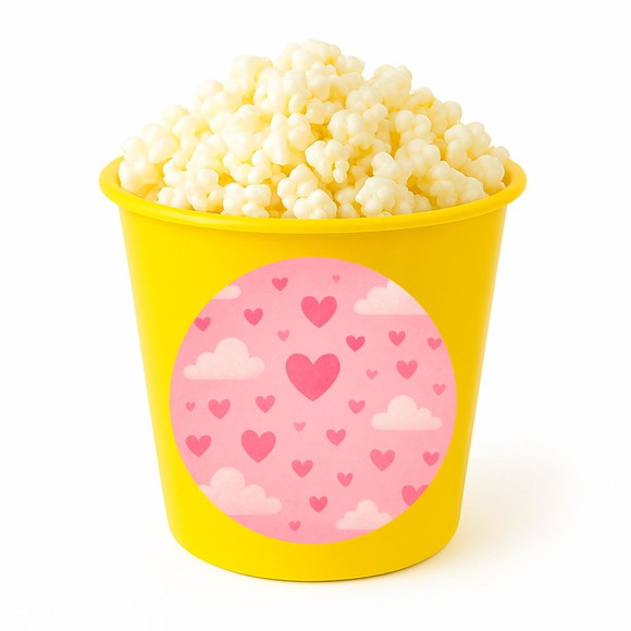 Balde de Pipoca Personalizado Infantil Céu Rosa - Imagem 4