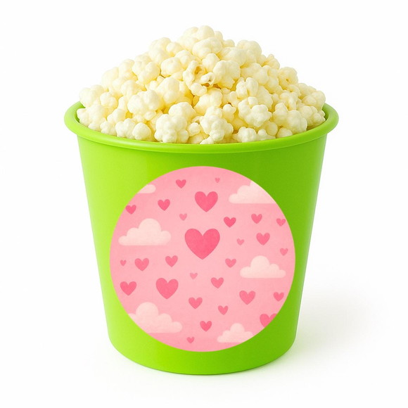 Balde de Pipoca Personalizado Infantil Céu Rosa - Imagem 5