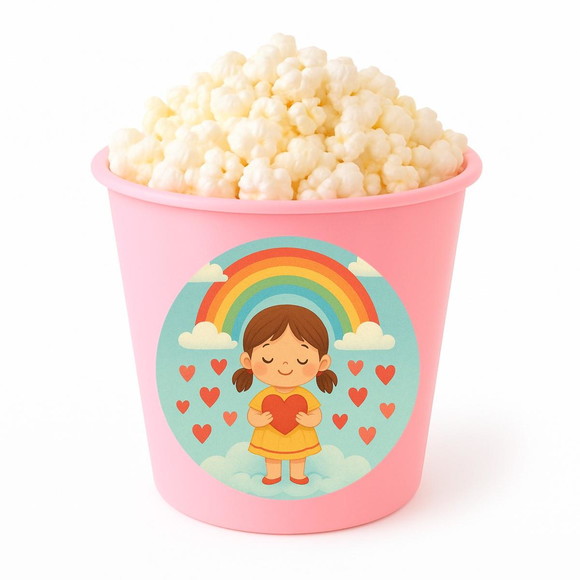 Balde de Pipoca Personalizado Infantil Chuva de Amor - Imagem 3