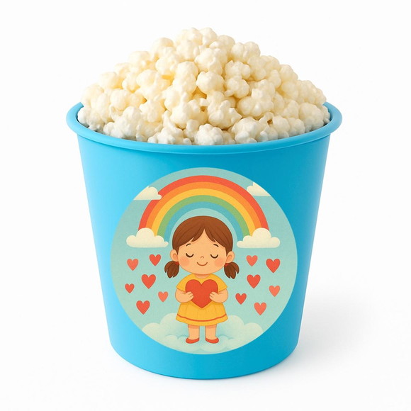 Balde de Pipoca Personalizado Infantil Chuva de Amor - Imagem 2