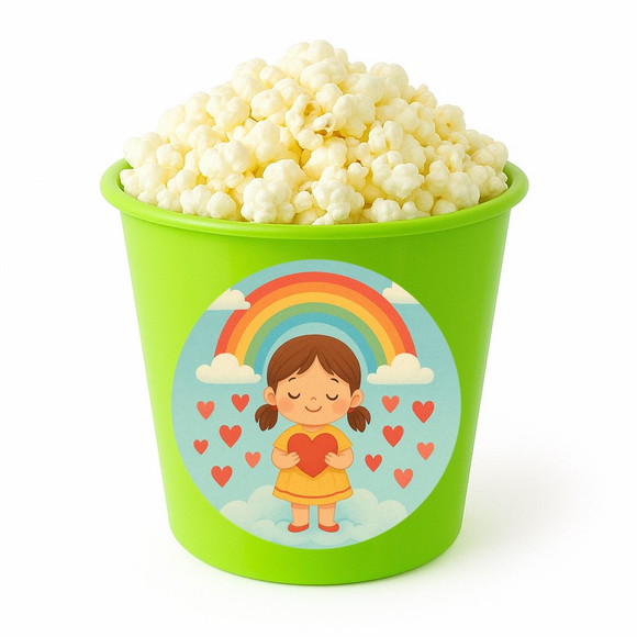 Balde de Pipoca Personalizado Infantil Chuva de Amor - Imagem 5