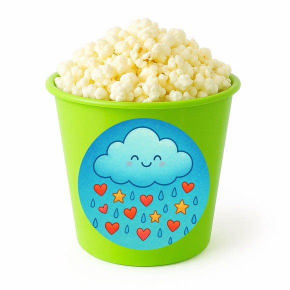 Balde de Pipoca Personalizado Infantil Chuva de Bênçãos - Imagem 5